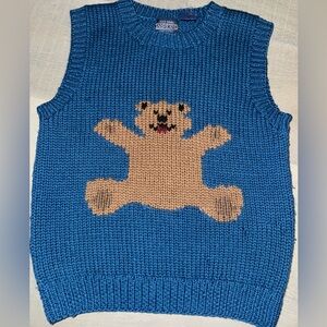 Women's LL Bean Wool Teddy Bear 🧸 Sweater Vest Size Small